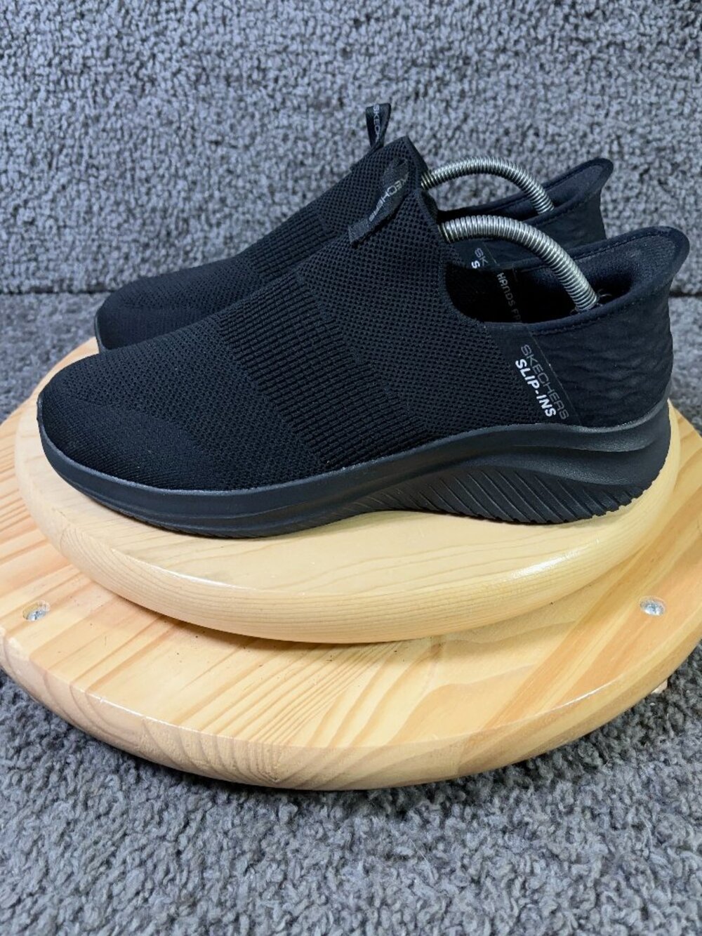 Skechers Slip-ins Ultra Flex 3.0 Shoes Mens 9.5 Wide Black Hands Free Sneaker
